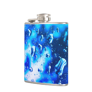 Flasche in blauen Regenbogentönen Flachmann