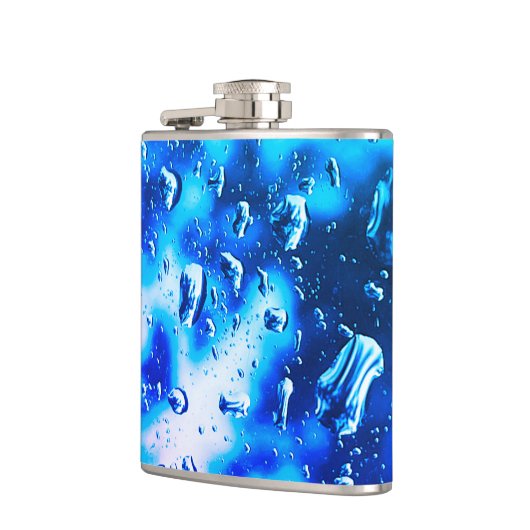 Flasche in blauen Regenbogentönen Flachmann (Links)