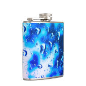Flasche in Gradientenblau der Regentropfen Flachmann (Rechts)