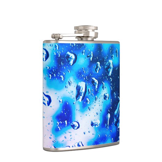 Flasche in Gradientenblau der Regentropfen Flachmann (Rechts)