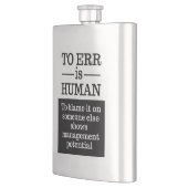 Flasche "Irrtum ist menschlich" Flachmann (Links)