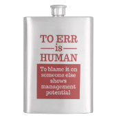 Flasche "Irrtum ist menschlich" Flachmann (Vorderseite)