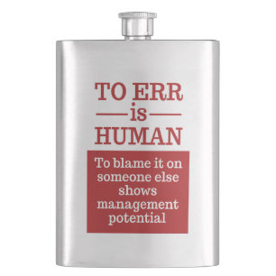 Flasche "Irrtum ist menschlich" Flachmann