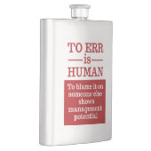 Flasche "Irrtum ist menschlich" Flachmann (Rechts)