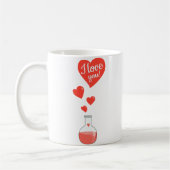 Flasche Liebe Herzengeek-I Sie Valentinstag Kaffeetasse (Links)