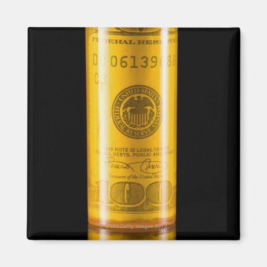 Flasche mit 100-Dollar-Schein Magnet (Vorne)