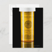 Flasche mit 100-Dollar-Schein Postkarte (Vorne/Hinten)
