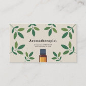 Flasche mit ätherischem Öl - Aromatherapeut Visitenkarte (Vorderseite)