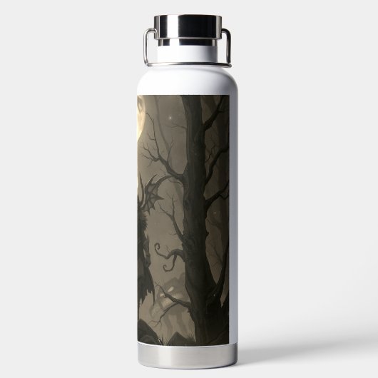 Flasche mit aufgedruckter Flasche aus schwarzem un (Rückseite)