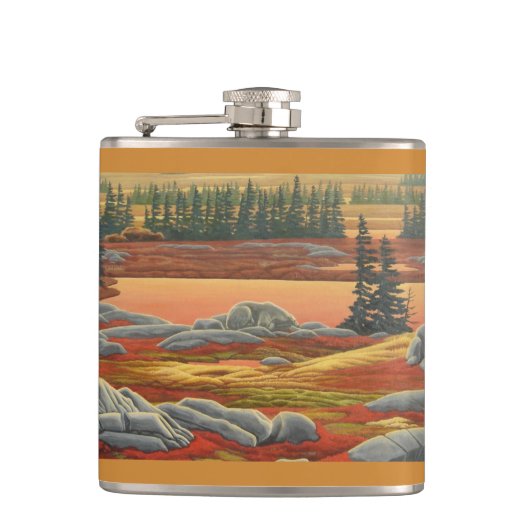 Flasche mit Bärenkunst, kundenspezifisch Flachmann (Vorderseite)