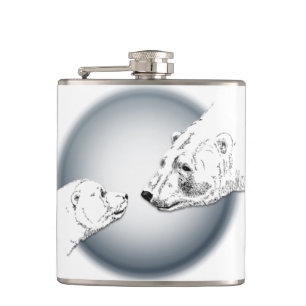 Flasche mit Bärenkunst, kundenspezifisch Flachmann