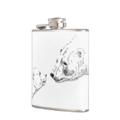 Flasche mit Bärenkunst, kundenspezifisch Flachmann (Links)