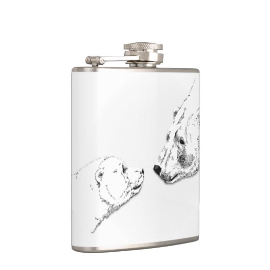 Flasche mit Bärenkunst, kundenspezifisch Flachmann (Rechts)