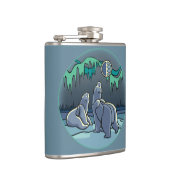 Flasche mit Bärenkunst, kundenspezifisch, Getränke Flachmann (Rechts)