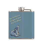 Flasche mit Bärenkunst, kundenspezifisch, Getränke Flachmann (Rückseite)