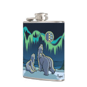 Flasche mit Bärenkunst, kundenspezifisch, Getränke Flachmann (Links)