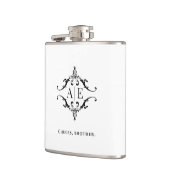 Flasche mit benutzerdefinierten Mit Monogramm Trau Flachmann (Links)