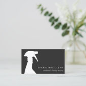 Flasche mit beruflichem Reinigungs-Spray Visitenkarte (Stehend Vorderseite)