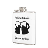 Flasche mit Bier-Tasse Flachmann (Links)