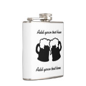 Flasche mit Bier-Tasse Flachmann (Rechts)