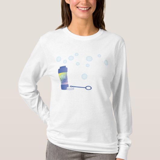 Flasche mit Bläschen T-Shirt (Vorderseite)