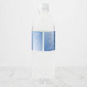Flasche mit blauem Dekorationsmittel Flasche Wasserflaschenetikett (Rückseite)