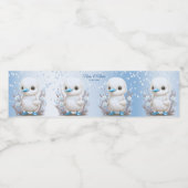 Flasche mit blauem Flor Wasserflaschenetikett (Einzelnes Label)