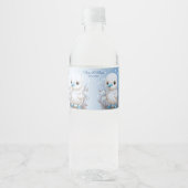 Flasche mit blauem Flor Wasserflaschenetikett (Vorderseite)