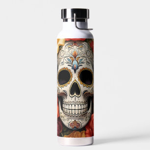 Flasche mit blauem Wasser