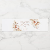 Flasche mit Boho Dusche Wasserflaschenetikett (Einzelnes Label)