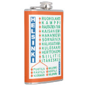 Flasche mit dem individuelle Name der U-Bahnstatio Flachmann (Rechts)