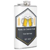 Flasche mit dem Logo "Custom Craft Beer" Flachmann (Rechts)