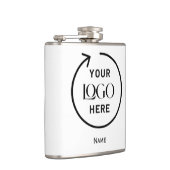 Flasche mit dem Logo-Quadrat Flachmann (Rechts)