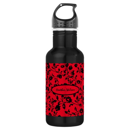 Flasche mit dem Namen Edelstahlflasche (Vorderseite)
