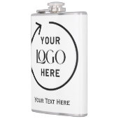 Flasche mit dem personalisierten Quadrat Flachmann (Links)