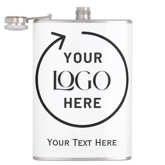 Flasche mit dem personalisierten Quadrat Flachmann (Geöffnet)