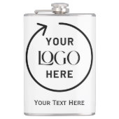 Flasche mit dem personalisierten Quadrat Flachmann (Vorderseite)