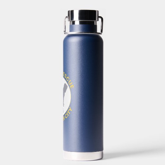 Flasche mit dem Tierschutz (Rückseite)