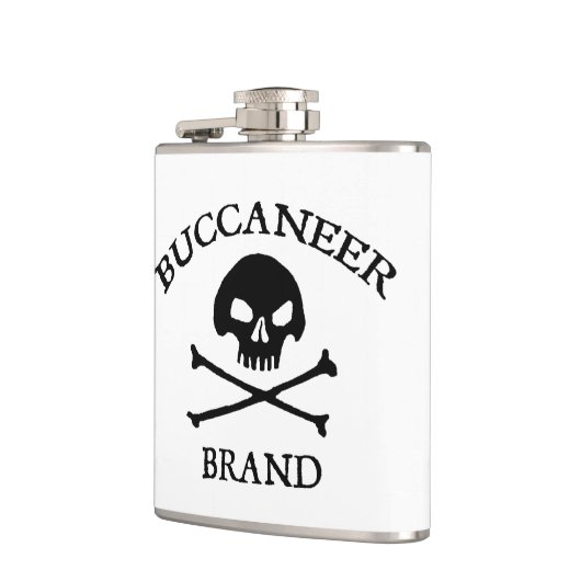 Flasche mit der Marke Buccaneer Flachmann (Links)