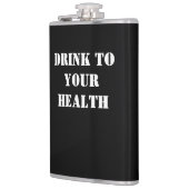 Flasche mit dunklem Humor von Skullnskin / J. H. T Flachmann (Links)