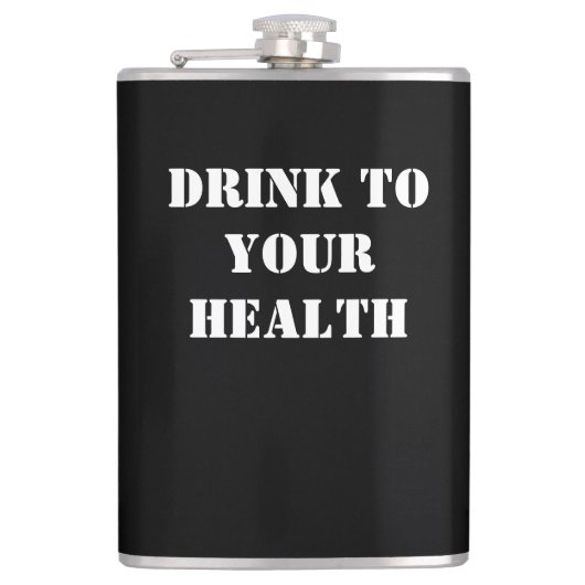 Flasche mit dunklem Humor von Skullnskin / J. H. T Flachmann (Vorderseite)