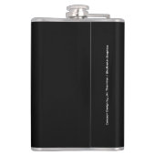 Flasche mit dunklem Humor von Skullnskin / J. H. T Flachmann (Rückseite)