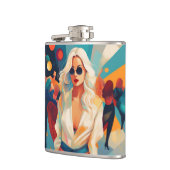 Flasche mit einer Lady Flachmann (Links)