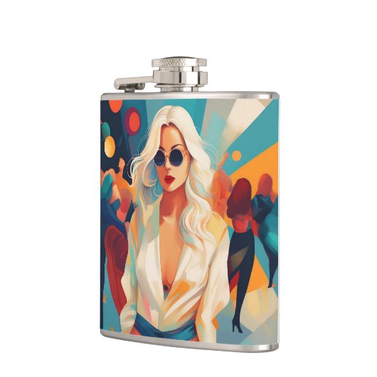 Flasche mit einer Lady Flachmann (Links)