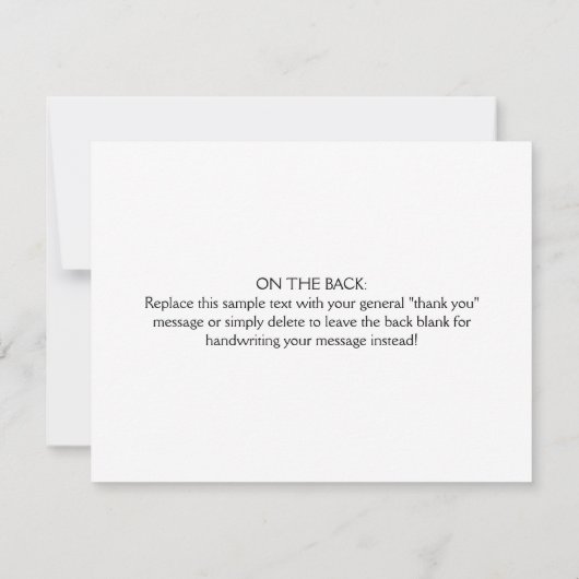 Flasche mit einfachen Skript-Firmenlogo Dankeskarte (Rückseite)