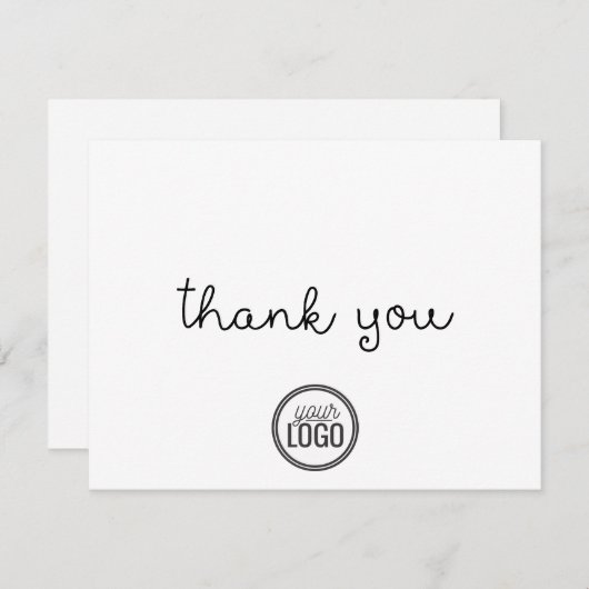 Flasche mit einfachen Skript-Firmenlogo Dankeskarte (Vorne/Hinten)