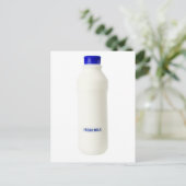 Flasche mit frischer Milch Postkarte (Stehend Vorderseite)