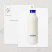 Flasche mit frischer Milch Postkarte (Vorne/Hinten)