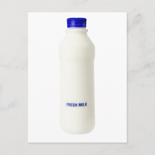 Flasche mit frischer Milch Postkarte (Vorderseite)
