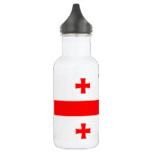 Flasche mit georgischer Flagge Edelstahlflasche (Links)
